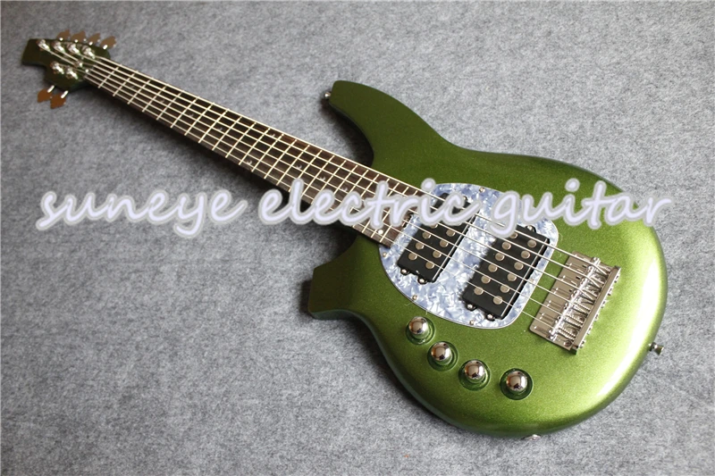 Custom Shop Music Man Style Bongo Electric Bass Guitar Left Handed 6 String Bass Guitar Custom Guitarra Free Shipping