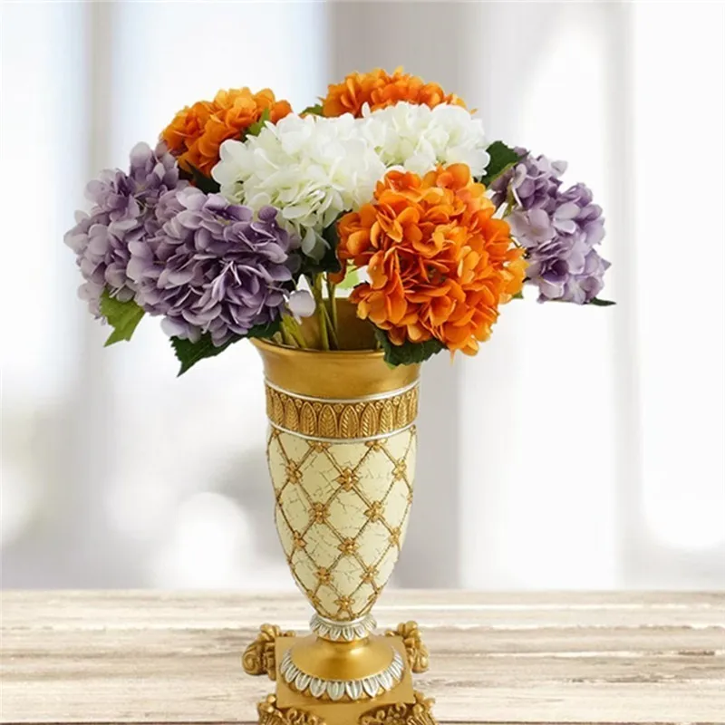 3pcs/bouquet Artificial Flowers Silk Hydrangea Bride Bouquet Wedding Home Decoration Accessories For Vase Flower Arrangement
