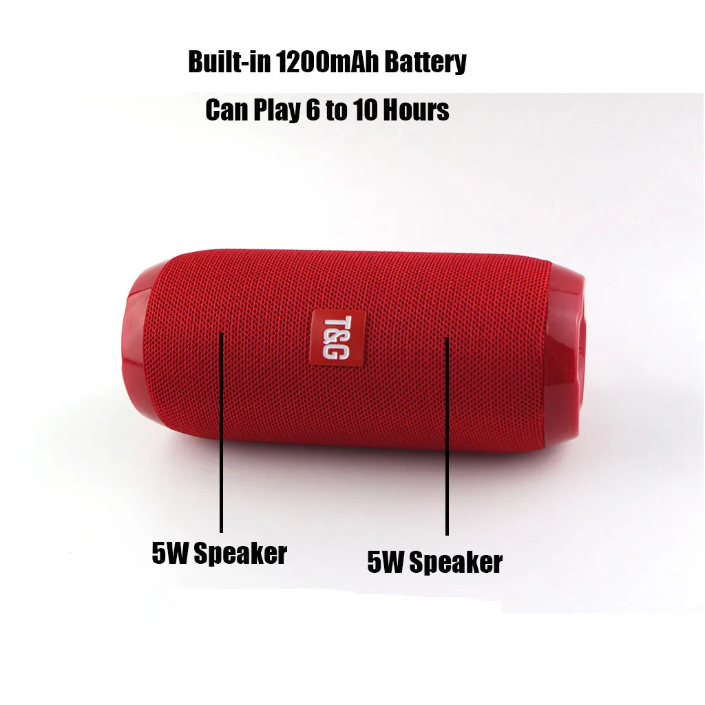 TG 117 беспроводной динамик Blueteeth для улицы, стерео, бас, USB/TF/FM радио, аудио, стерео, для улицы, динамик, Bluetooth, Саундбар