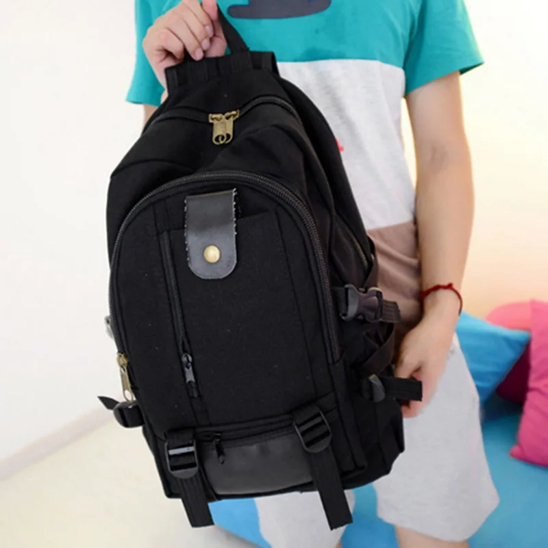 Leisure Men Backpack Zipper Backpack Casual Fashion Men's Travel Canvas Laptop Backpack