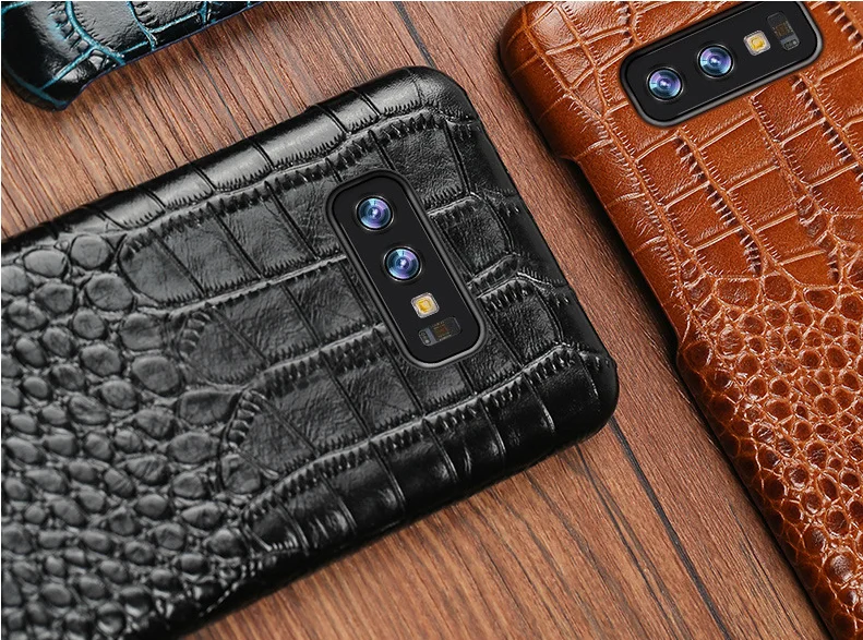 Чехол из натуральной крокодиловой кожи для телефона samsung galaxy A50 A70 A40 A20 Note 8 9 10 S8 S9 S10 plus