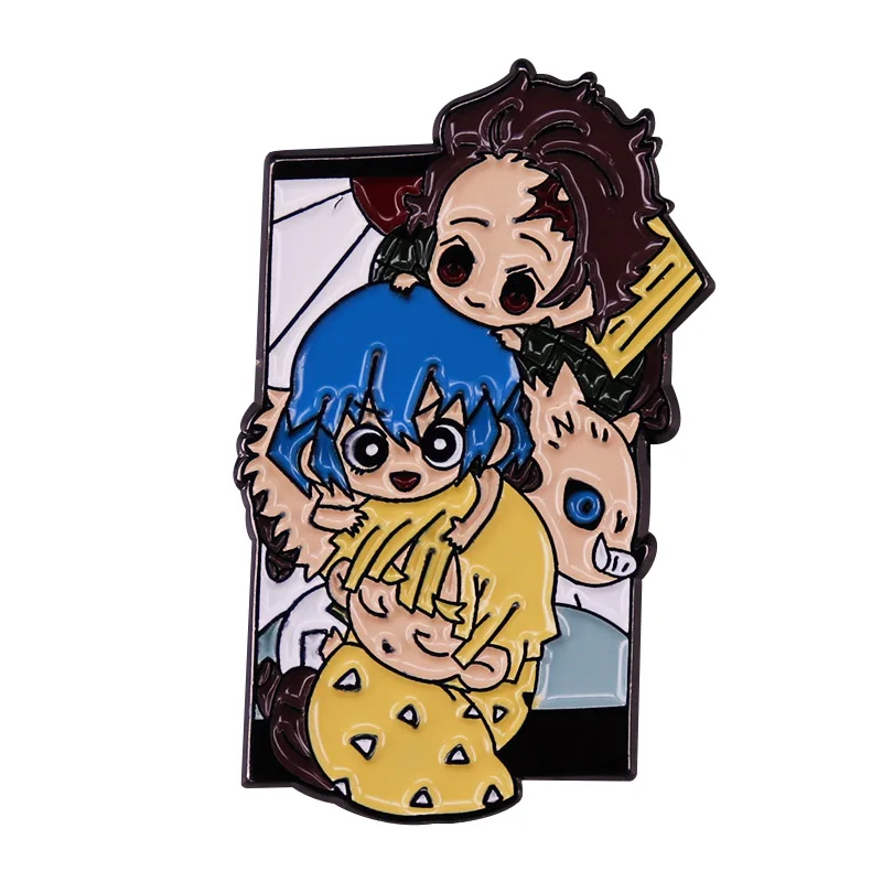 Anime Demon Slayers Pin Esmalte Duro, broche bonito dos desenhos animados,  Kamado Tanjirou, Agatsuma Zenitsu, Acessórios Hashibira Inosuke, Jóias -  AliExpress