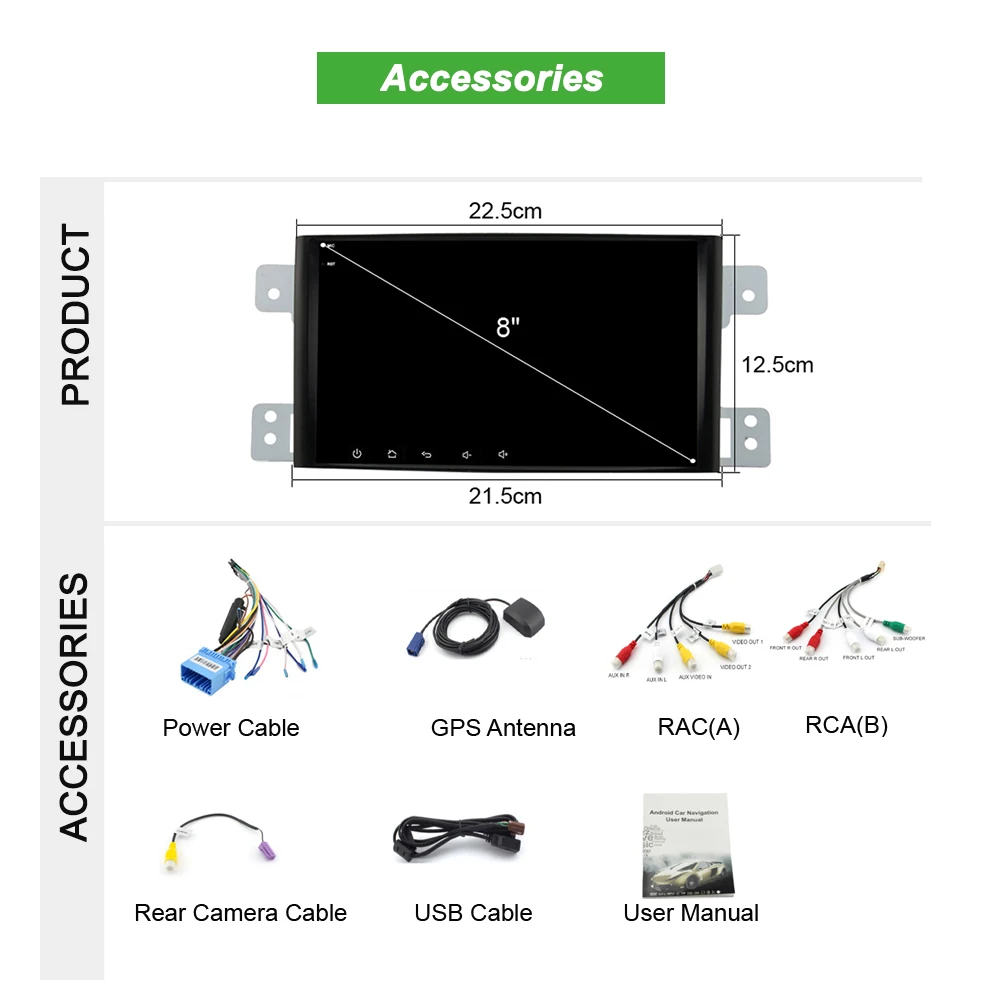 Perfect Bonroad Android 9.0 Car multimedia player stereo receiver For Suzuki grand vitara 2007-2011 radio gps navigation car audio video 5