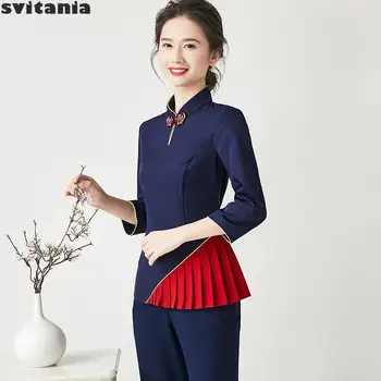 

Svitania Traditonal Beauty Salon Work Uniform Beautician Massage Work Cloth Health Care Female Technician Work Suit