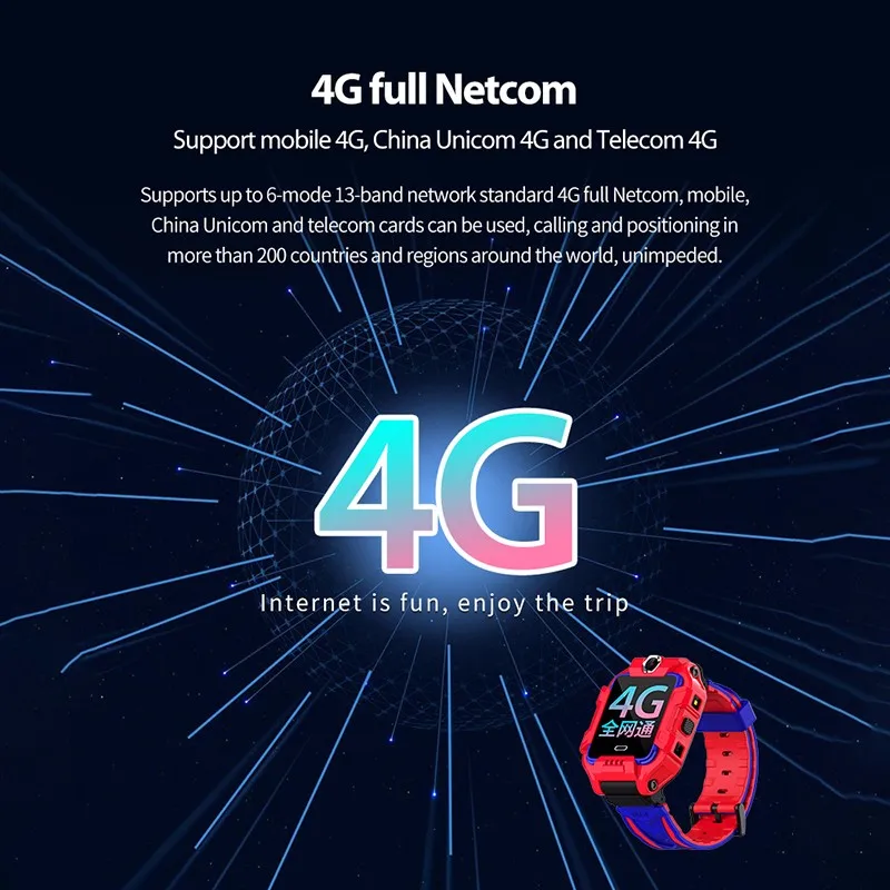  4G Kids Children's Smart GPS Position Wifi HD Video Call Dual cameras Smartwatches Voice Monitoring