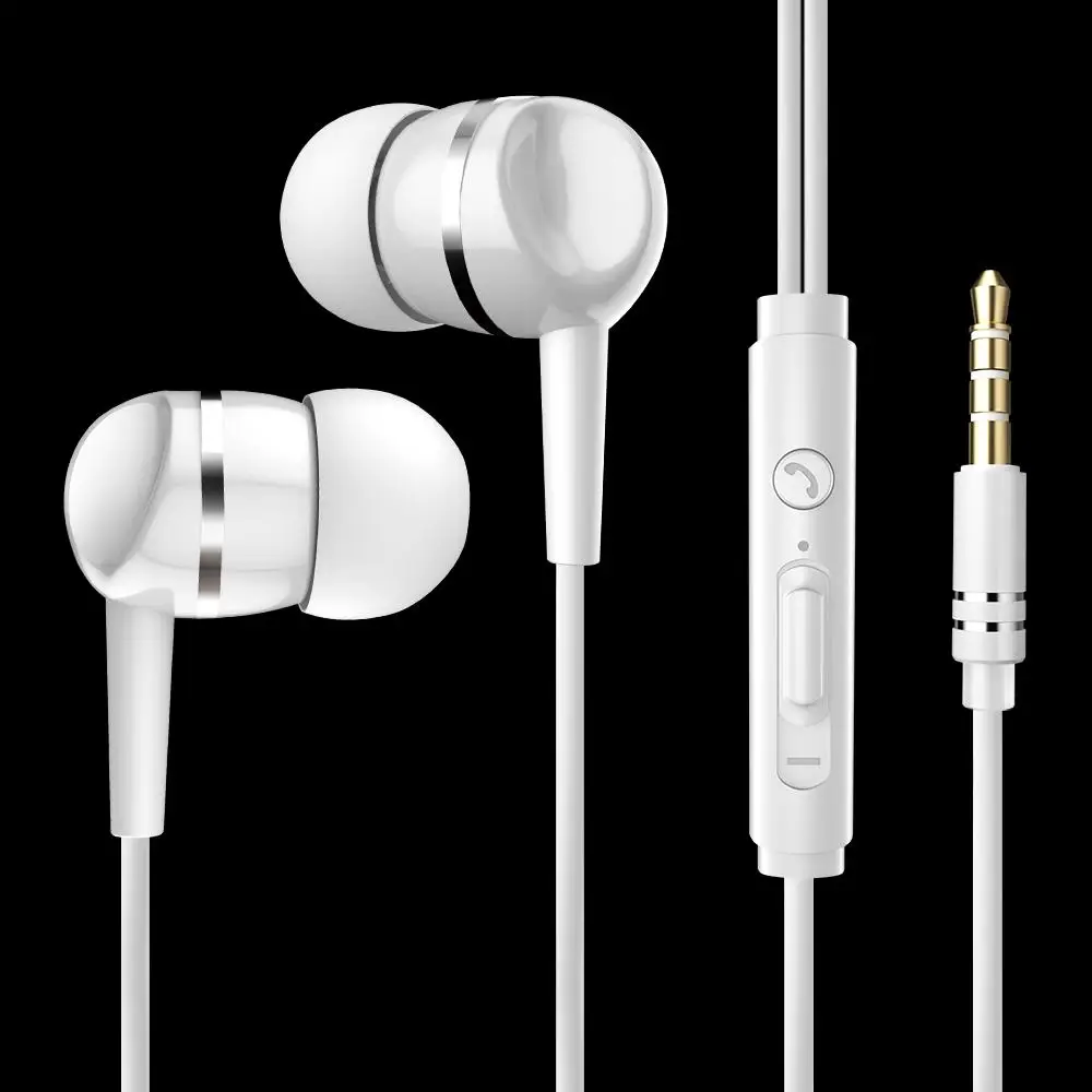 Проводные наушники-вкладыши 3,5 мм с микрофоном, наушники, удобные наушники, стерео управление громкостью, подходит для компьютера и ПК