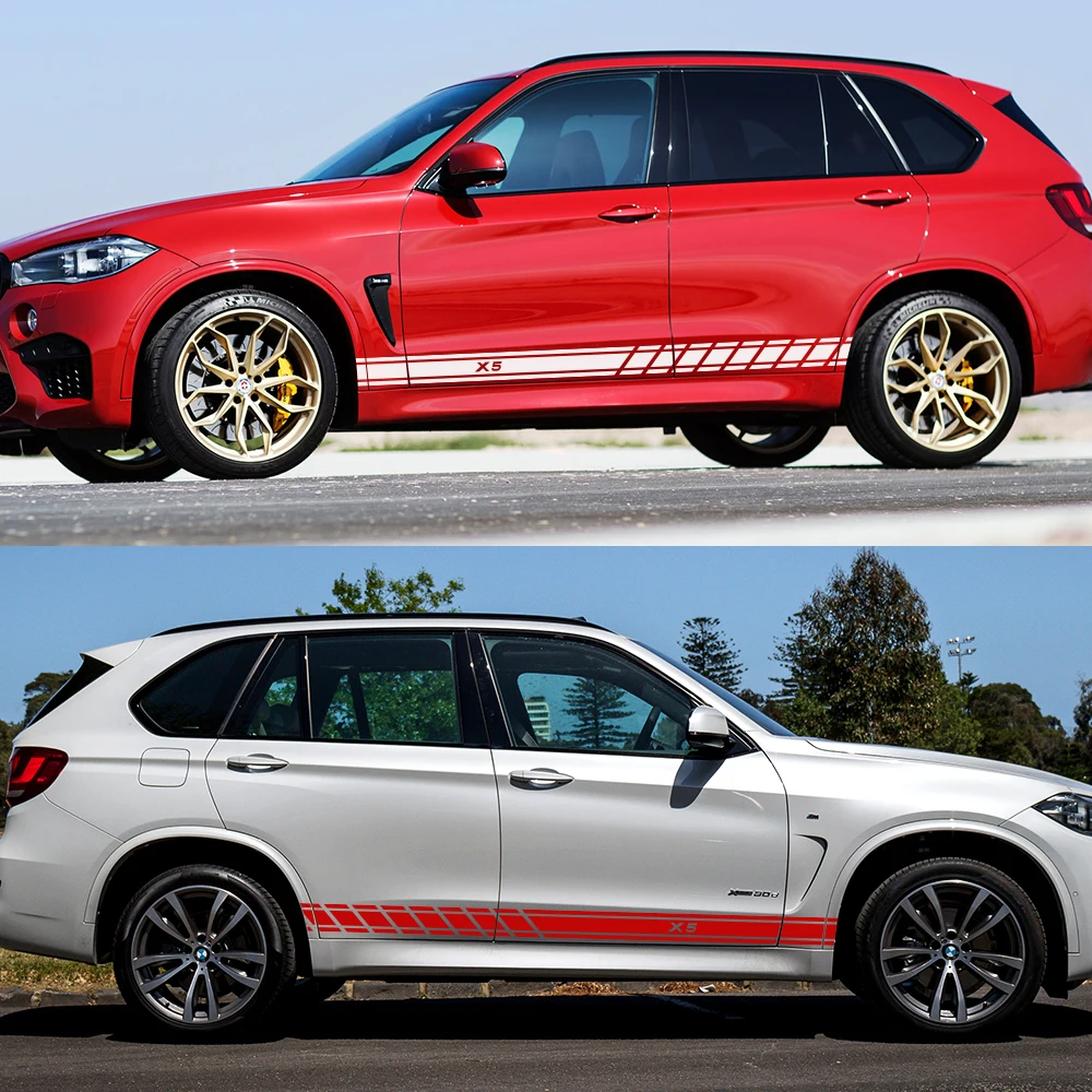 Наклейки на автомобильные двери и боковые юбки 2 шт. наклейки для BMW X5 E70 E53 F15 X3 F25 E83