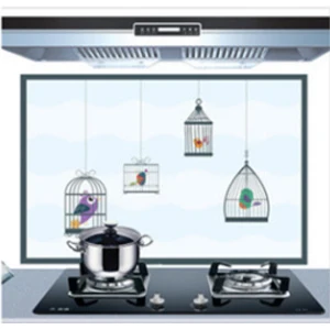 Self adhesive kitchen wallpaper aluminum foil, kitchen and cupboard stickers, oil proof waterproof cartoon wall sticker 01