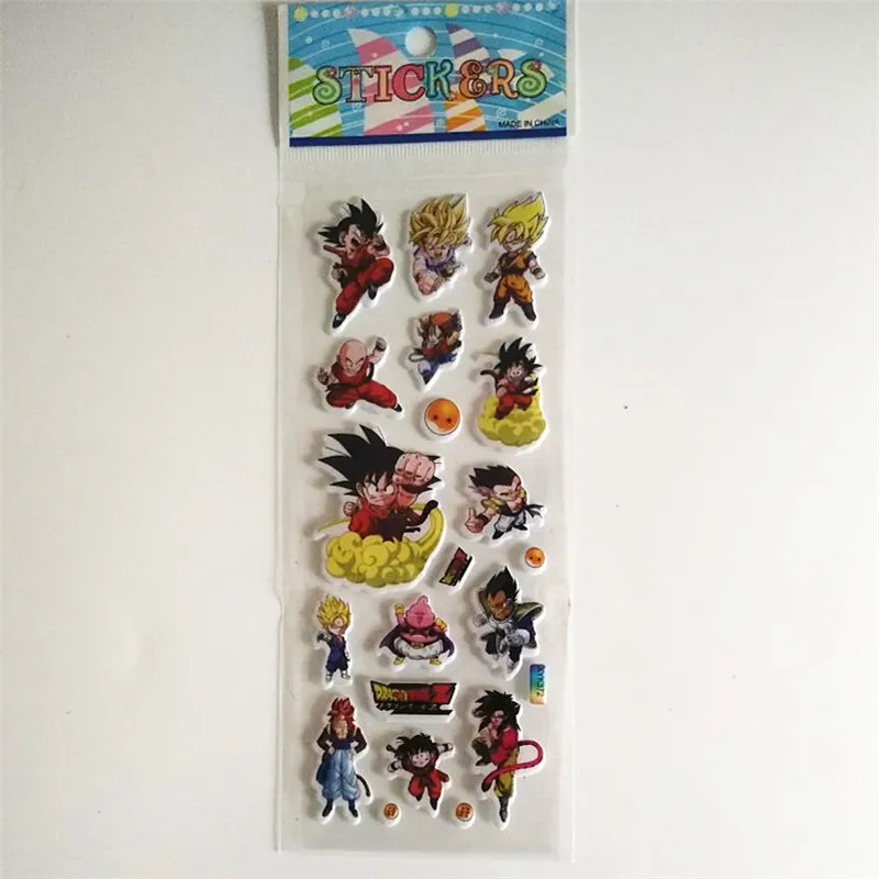 60 шт. Аниме 7 Dragon Ball Z рисунки из мультфильма ПВХ Chiaotzu Dende Gohan Piccolo Tien Vegeta Uub Krillin Goku кукла пузырьковая наклейка