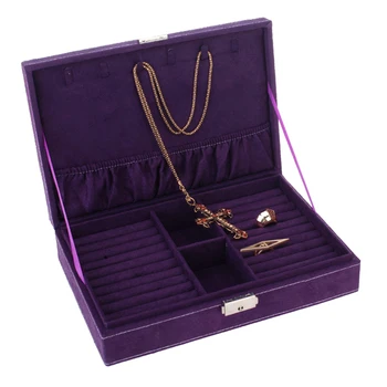 

Travel Large Earring Necklace Bracelet Jewelry Display Case Box Organizer