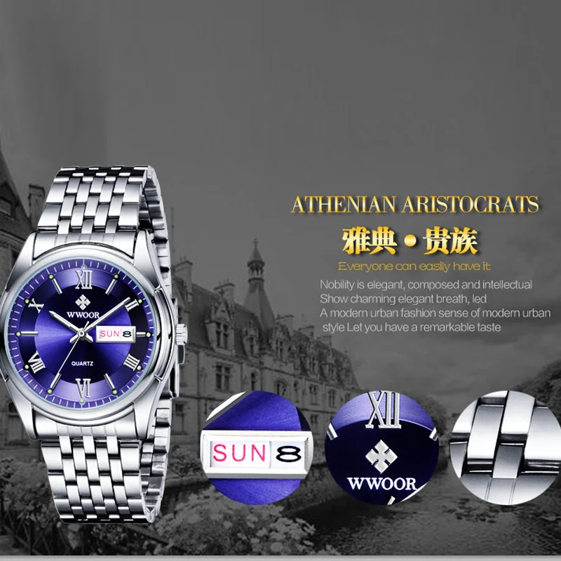 Men's Steel Band Luminous Quartz Watch Waterproof Calendar Watch Student Sports Timing Multifunctional Leisure Fashion Watch