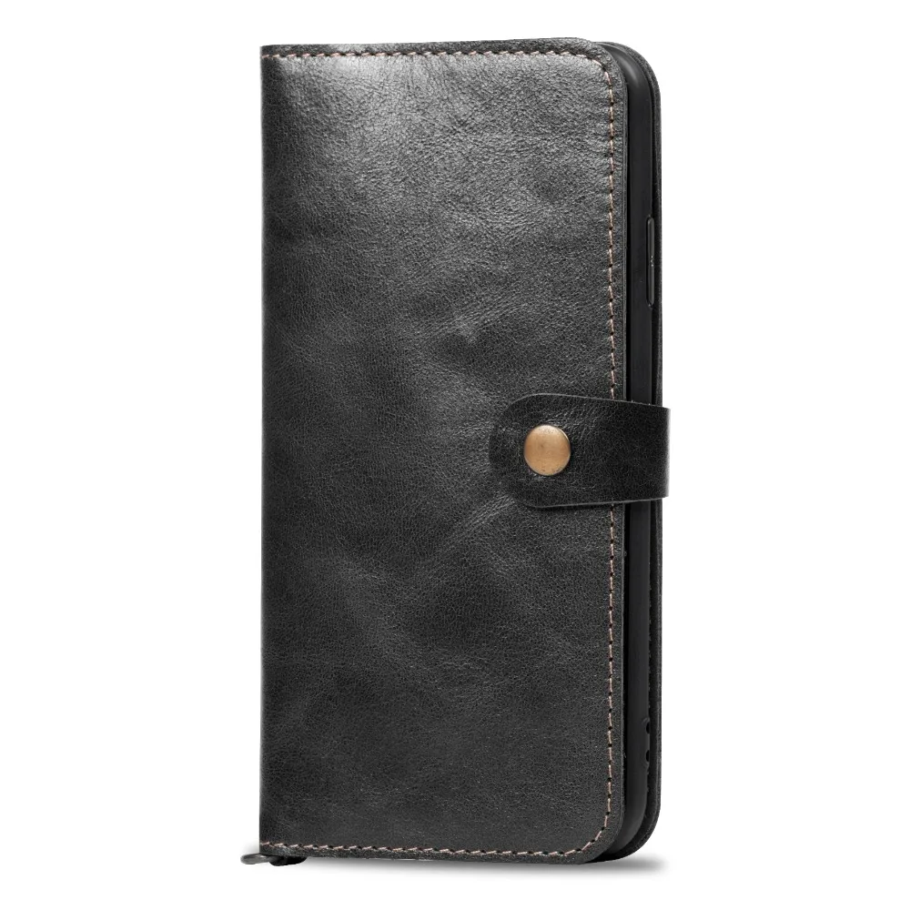 Кожаный чехол-книжка для samsung Galaxy S10 S10Plus S10e Note9 Note10 Note10+ кошелек из натуральной кожи матовый чехол для телефона