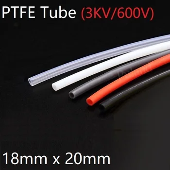 

PTFE Tube ID 18mm x 20mm OD F46 Insulated Capillary Heat Protect Transmit Hose Rigid Pipe Temperature Corrosion Resistance 600V