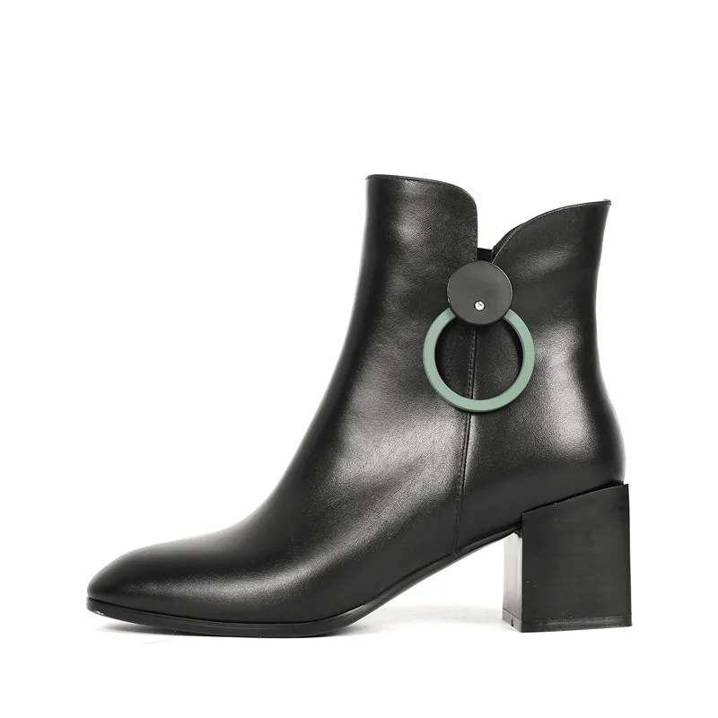 MORAZORA/ г., новые Брендовые женские ботинки на осень-зиму Модные ботильоны из натуральной кожи на квадратном каблуке классическая простая обувь зеленого цвета