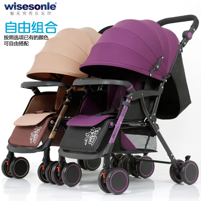 Легкая двойная коляска, съемная для сидения и откидывания, двойное сиденье, коляска для новорожденных, легко складывается, детская коляска, От 0 до 3 лет - Цвет: 03
