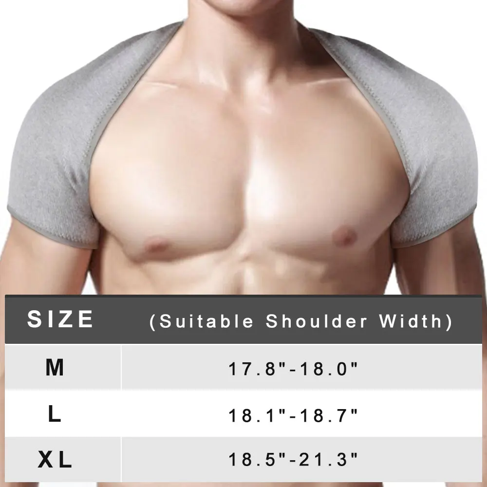Ophax Shoulder Support Brace Strap Bamboo Charcoal Fiber Protector Compression Wrap Strap Band for Gym Sport Health Care Product