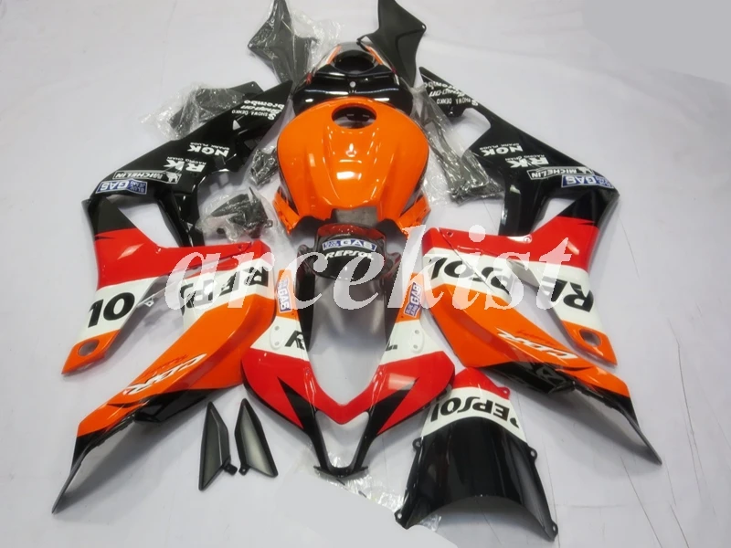 

4Gifts New ABS Plastic Injection Mold Full Fairings Kit fit for HONDA CBR600RR F5 2007 2008 07 08 body set Custom orange red