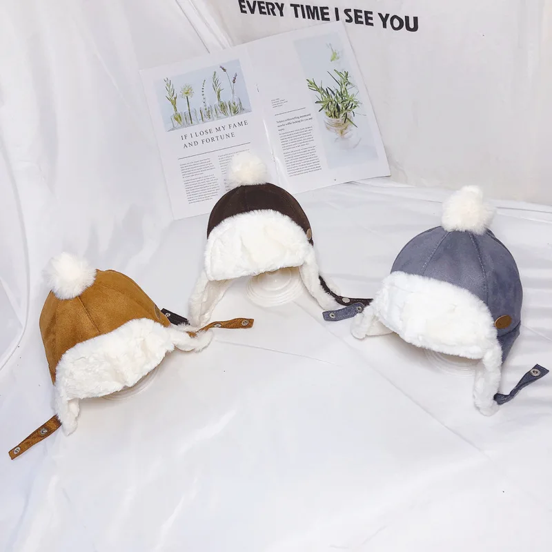 Новинка 2019 года; детская зимняя шапка в Корейском стиле; бархатная шапка с плюшевой подкладкой; теплые наушники для мужчин и женщин