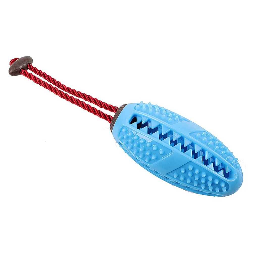 blue Собака зубы палка игрушки собаки экологический материал игрушки чистки зубов игрушки для жевания лечения зубов игрушки - Color: blue