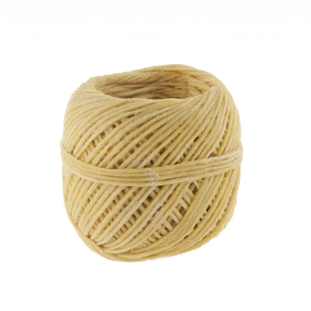 Wholesale Organic  Wick Beeswax Coating Candle Wick DIY 200ft 0.1cm - 2 Types Available
