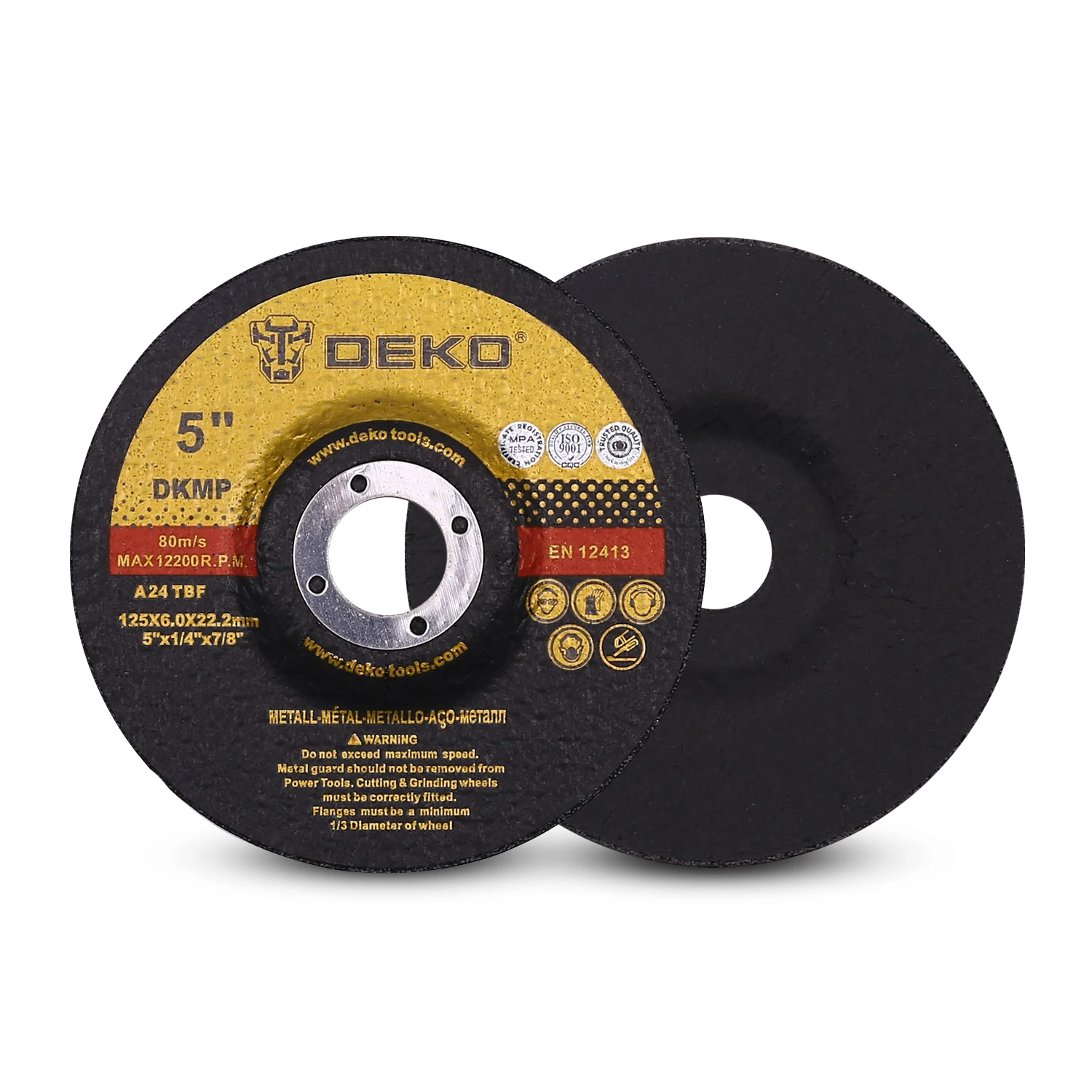 DEKO 앵글 그라인더 기계용 연삭 디스크, 커팅 디스크, 125mm 앵글 그라인더 휠, DKAG25LD1, DKAG25LD2, 4 개