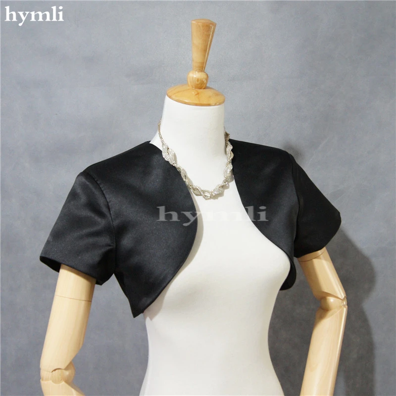 Royal Blue Satin Bolero Jacket Bridal Shrug Evening Cover Up Short Sleeve in S M L XL 2XL 3XL