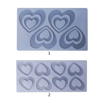 

DIY Love Heart Chocolate Molds Hollow Silicone Mold Fondant Cake Card Insert Baking Tools Accessories