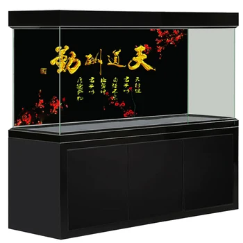 

[JX-1030] Fish Tank Background HD Calligraphy Series Aquarium Sticker Mural Decoration Painting Pattern Size Can Be Customized