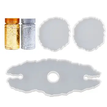 

5Pcs Wine Glass Rack Epoxy Resin Mold Bottle Shelf Storage Coaster Resin Mould