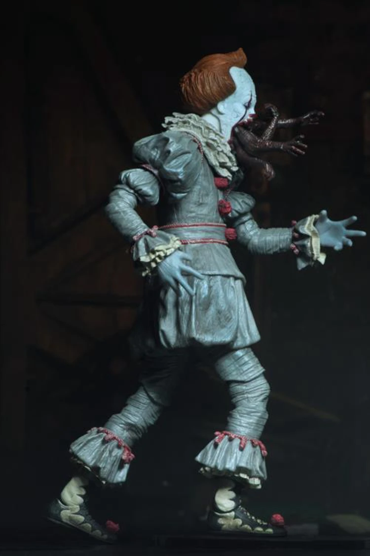 18 см NECA ПВХ Аниме Фигурка Стивен Кинг это злой Джокер светодиодный танец клоун Pennywise Фигурка делюкс издание модель в коробке