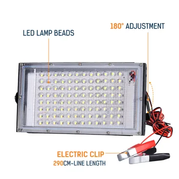 

LED flood light DC12V low voltage clip LED flood light 100W high brightness waterproof outdoor LED flood light outdoor lighting