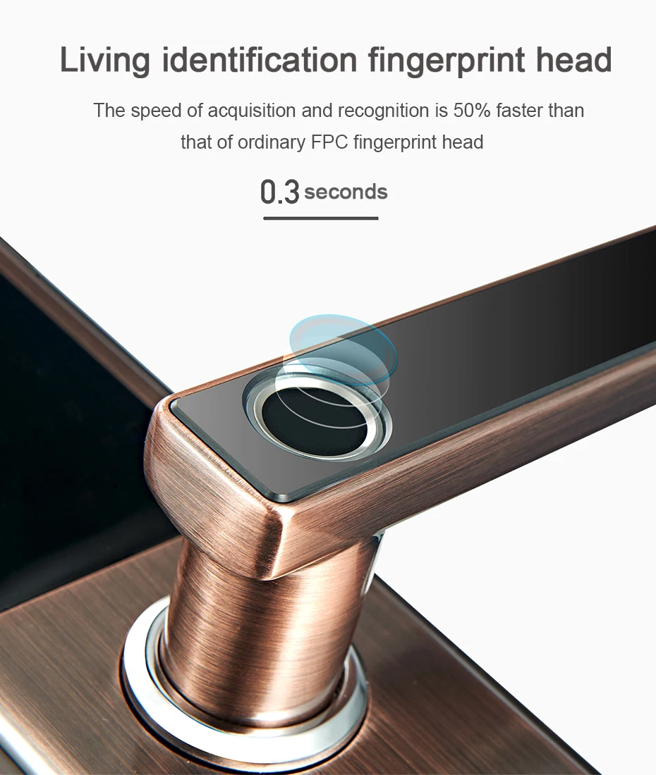 Smart Biometric Fingerprint Lock with Digital Password RFID Card Key Electronic Smart Fingerprint Door Lock keyless lock