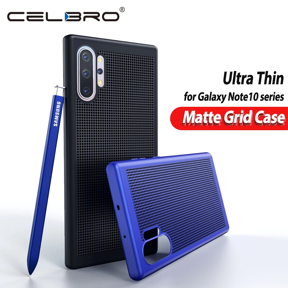 

Hard Case For Samsung Galaxy Note 10 Plus Case Grid Heat Dissipate Back Cover Case Protector For Samsung Note 10+ 10plus Cases