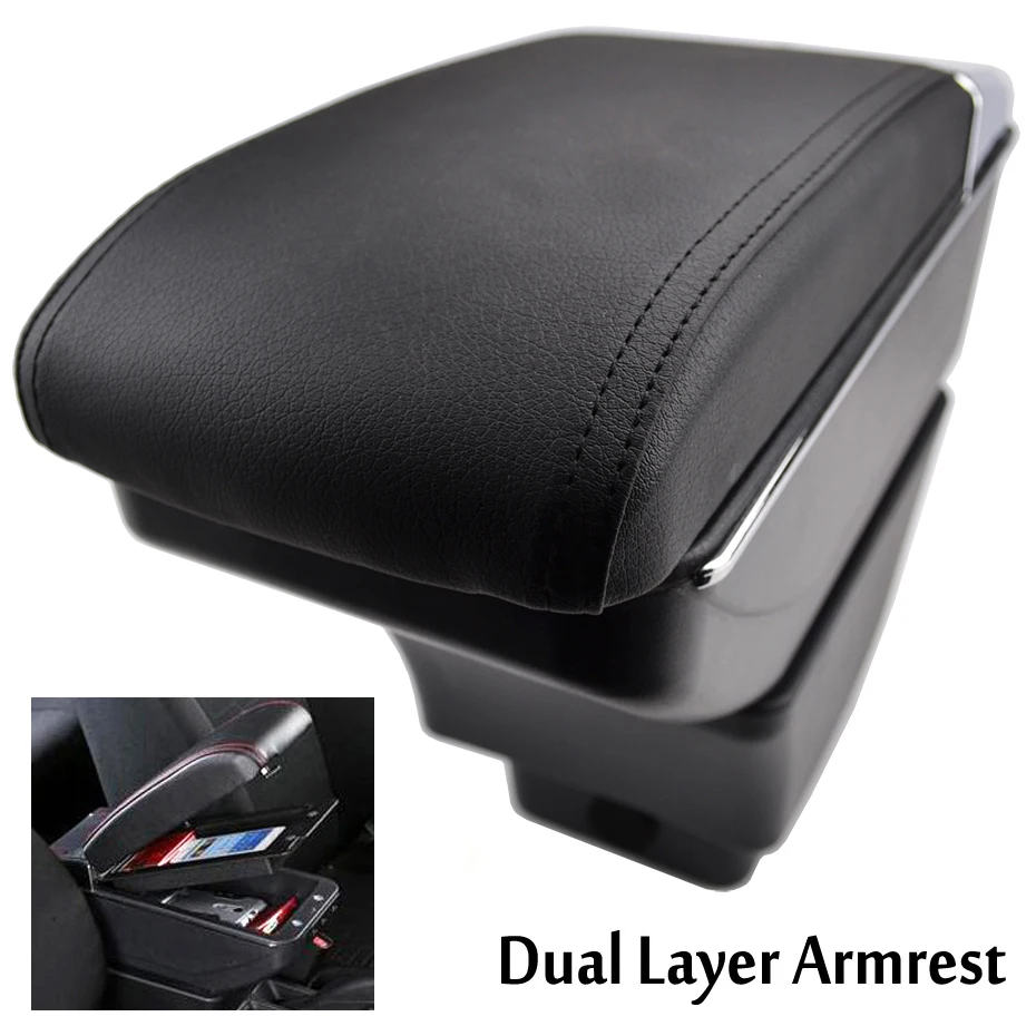 Подлокотник с USB-интерфейсом подставка под руку планшетофон для Skoda Fabia 2 2008 - 2013 (5J)