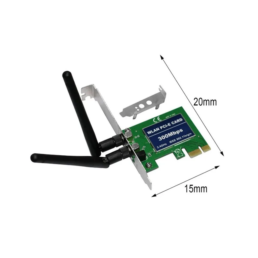 WLAN PCI-E карта 300 Мбит/с Wifi беспроводной сетевой адаптер передачи 2,4 ГГц IEEE 802.11b/g/n PCI E LAN карты настольные аксессуары