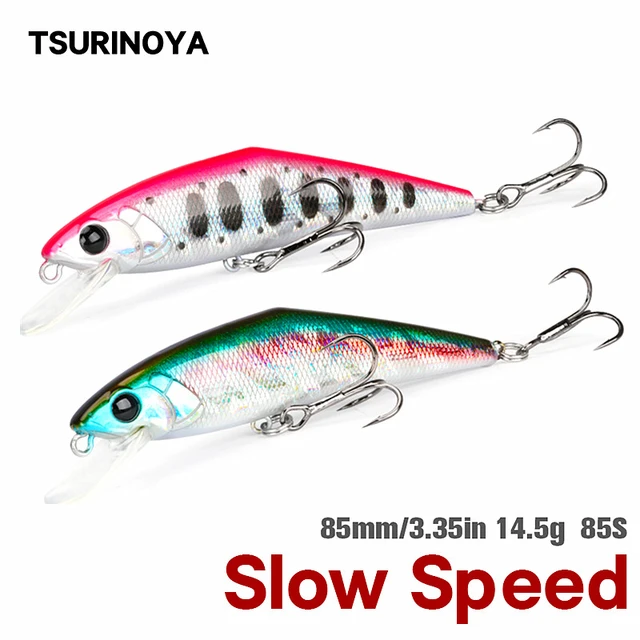 TSURINOYA DW99 Slow Sinking Minnow 8.5cm 14.5g Quality Hard
