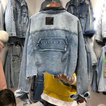 

Short Jacket Women's 2020 Spring Retro Loose-Fit Wash Denim High-Waist Ins Jacket Jean Coat Girls Students Jacket Veste Femme