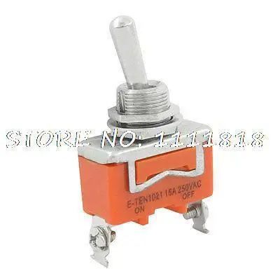 

AC 250V 15A on-off 2 Way SPST Latching Toggle Switch Orange