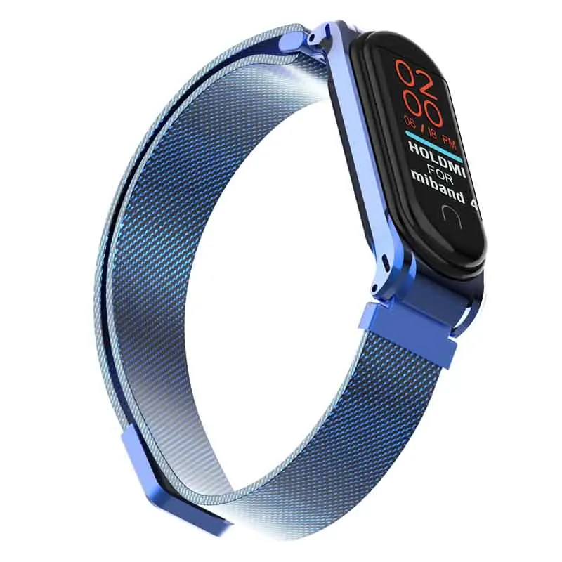 Запястье для Xiaomi mi Band 4 3 металлический ремешок фитнес-Браслет Смарт-часы спортивные mi lanese Pulseira Correa пояс для mi band 4 3
