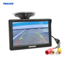 SMALUCK 5 дюймов Автомобильный монитор TFT ЖК-дисплей " HD цифровой 16:9 800*480 Экран 2 Way видео Вход для заднего вида Камера DVD/VCD/