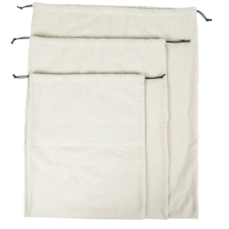Белый мешок Пылезащитный карман для хранения мешок на шнурке анти-пылезащитный мешок Экологичная одежда обувь сумка для хранения фланелевая коричневая большая