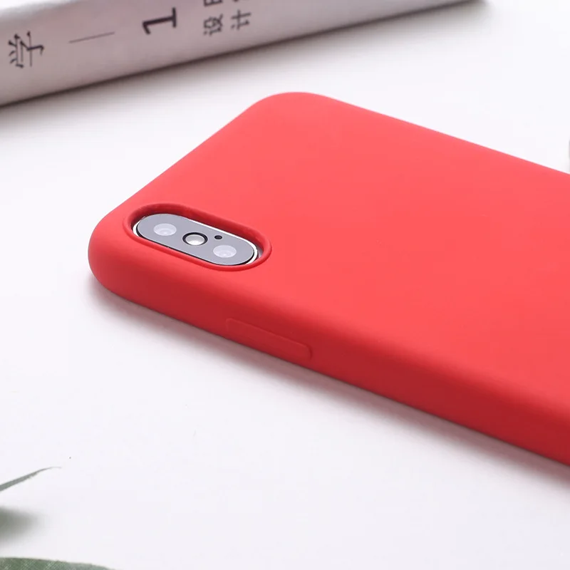 Тонкий Мягкий Роскошный чехол для iPhone 7 8 6 6s Plus Оригинальный жидкий силиконовый