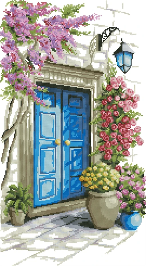 

100% cotton threads genuine long-staple cotton from Egypt with a needle-free UNprinting kit flower door