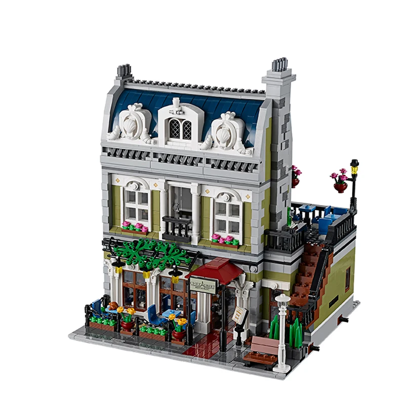 

15010 Expert City Street Creative Parisian Restaurant Apartment Building Blocks 2418Pcs Compatible With New 10243 Parisian