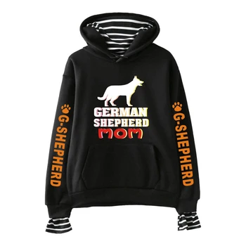 

2019 german shepherd print kpop Street casual comfortable Fake 2 Pieces Hoodies Sweatshirt Popular Fashion Basic Hipster Hip hop