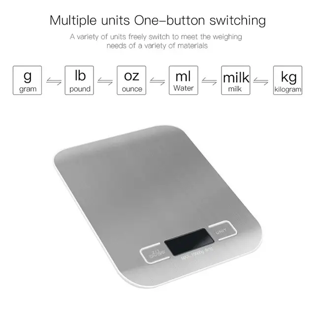 5/10 Kg Tartomány × Pontosság 1G Digitális Konyhai Skála, Lcd Képernyő Pontos Elektronikus Ételek Steelyard A Sütés Mérlegeléséhez - Image 3