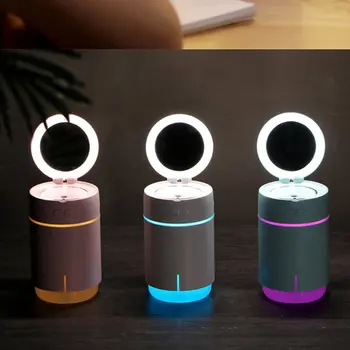 

2 In 1 Makeup Mirror With Humidifier Usb Car Portable Desktop With Night Light Vanity Mirror Atomizer