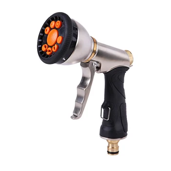

1pc 9 adjustable Spray Lawn Watering Multi-function Car Wash High Pressure Durable Hand-held Tools Hose Sprinkle Water Spray Gun