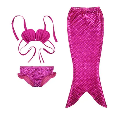 Пляжный купальный костюм русалки из 3 предметов, детский купальник-бикини, игровой костюм для косплея на Хэллоуин - Цвет: 5