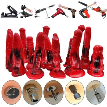 Sex Machine Attachment Senior Silicone Accessories Animal Red Dildos Anal Plug Strange Tentacle Penis Love Products 3XLR Quick 1